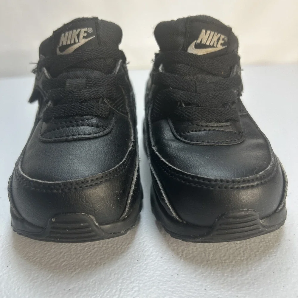 Nike Air Max 90 LTR Toddler Size 7C Triple Black Shoes Sneakers